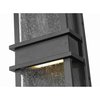 Z-Lite Eclipse 2 Light Outdoor Wall Sconce, Black And Seedy 577M-BK-LED